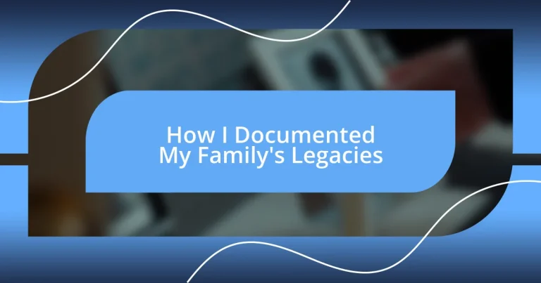 How I Documented My Family’s Legacies